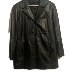 Danier Leather Long Coat Vintage Oversized Size M